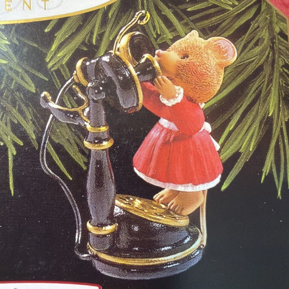 Hallmark Ornament Christmas Friendship Hello Hello 1999 Holiday Set of 2 Vintage